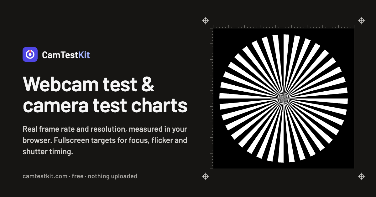 Monitor Resolution Test Pattern Webcam Test – Check FPS & Resolution Online | CamTestKit
